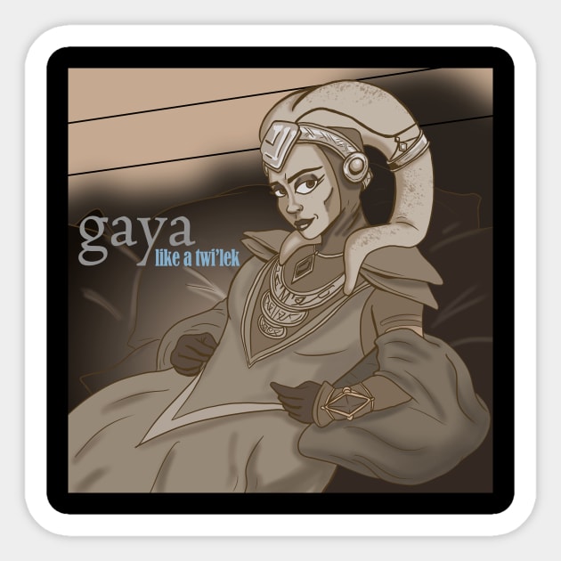 Gaya - Like a Twi'lek album cover Sticker by brodiehbrockie